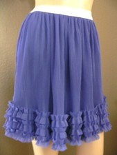 2b Bebe Ruffle Hem Pleated Mini Skirt Sz. S - Purple NWT