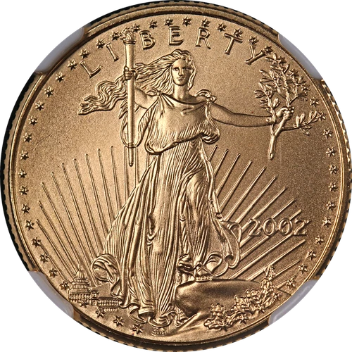 2002 Gold American Eagle $10 NGC MS70 Brown Label - STOCK