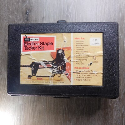 #ad Sears Craftsman Electric Staple Tacker Model No. 652.68420 $51.43