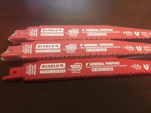 100 PACK DIABLO DS0914BGP Demo Demon 9" General Purpose Reciprocating Saw Blades - Picture 2 of 5