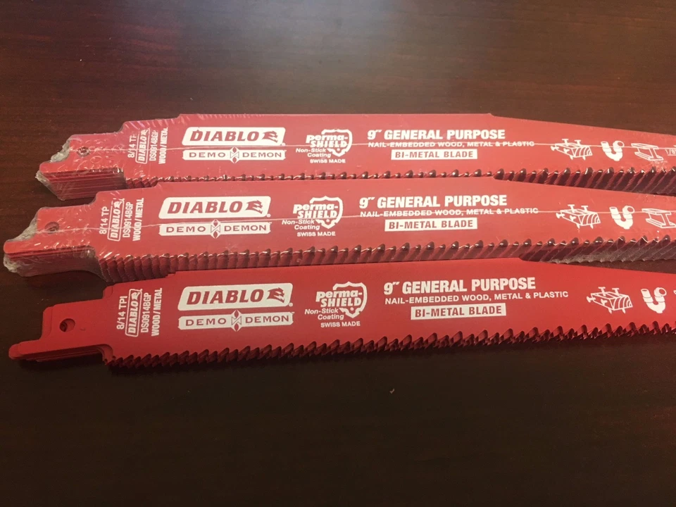 100 PACK DIABLO DS0914BGP Demo Demon 9" General Purpose Reciprocating Saw Blades - Image 2 of 4