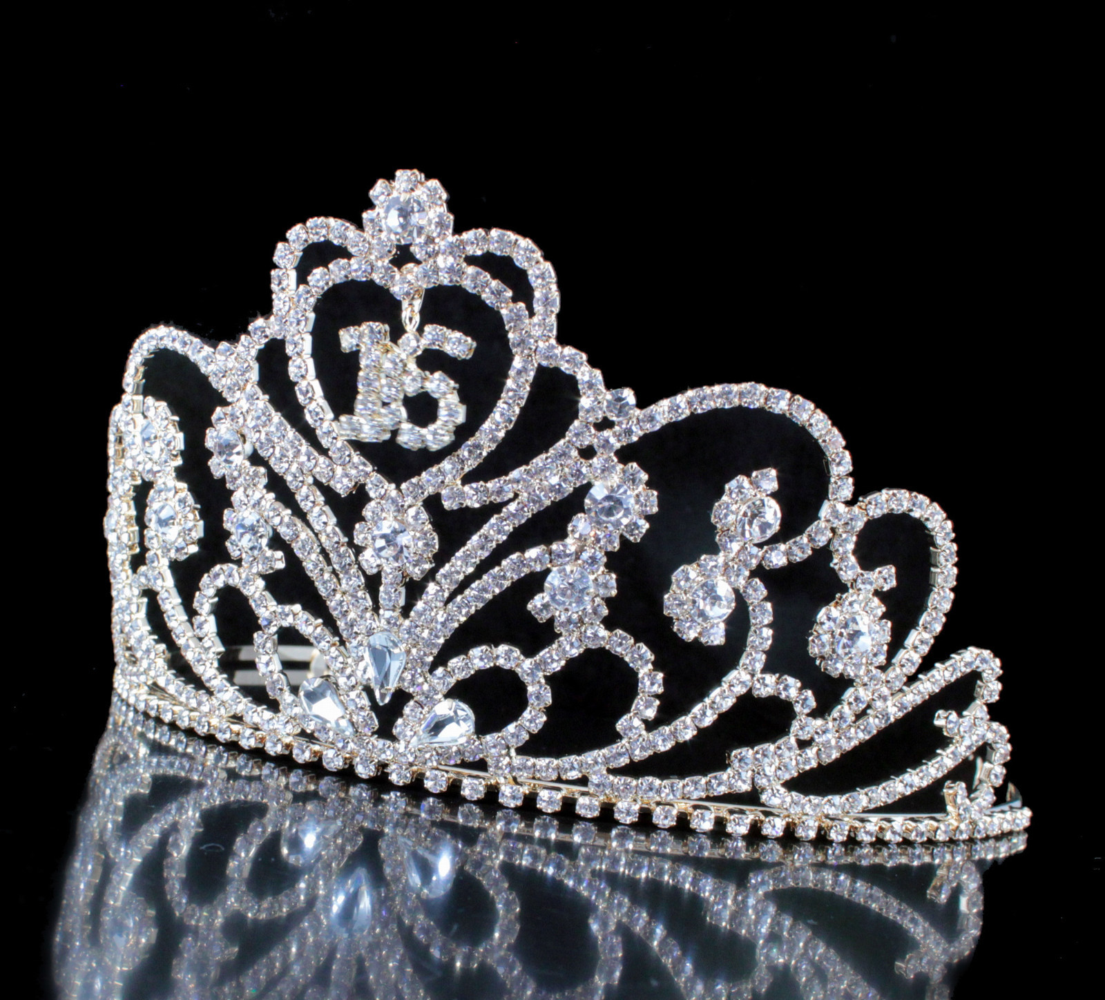 Sweet Sixteen 16 Birthday Party Rhinestone Crystal Tiara Crown Hair ...