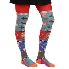 Dub & Drino France Floral Tights, Brandenburg, T1/2 (Fits US 4/6) Made in Italy