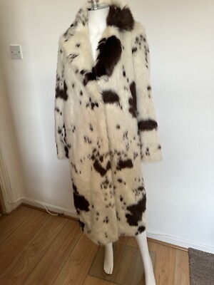 Zara ANIMAL PRINT FAUX FUR COAT ZW COLLECTION UK