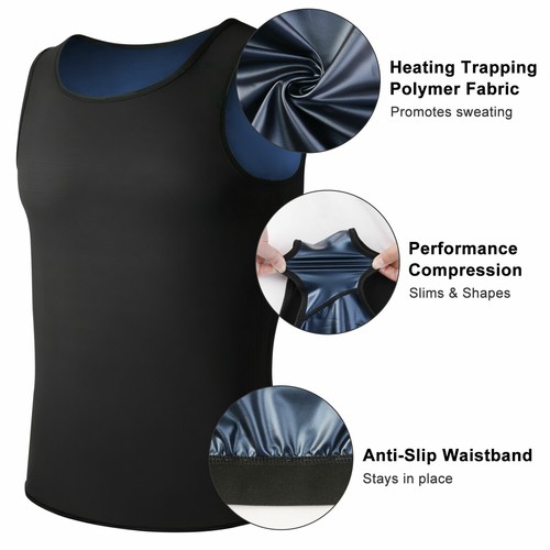 Fajas Para Hombres Reductora De Hombre Reductoras Adelgazar Bajar Peso Gym Vest - Picture 24 of 27