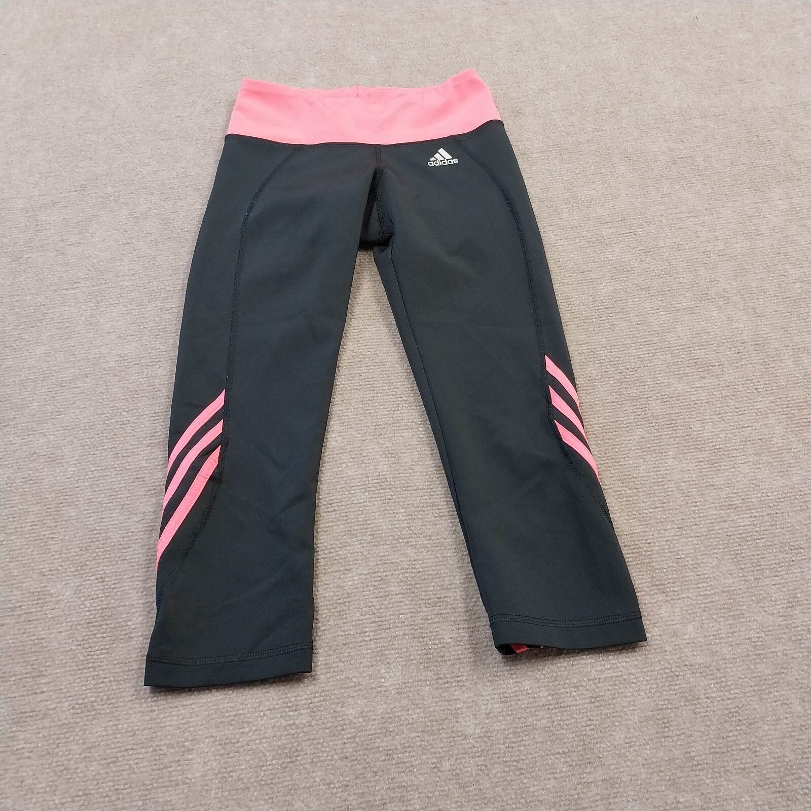 Adidas Climalite Womens Small Black Pink Athletic Stretch Yoga Capri