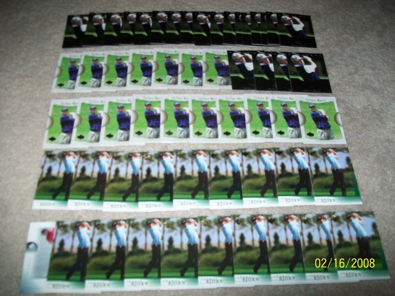 Thomas Bjorn Golf Cards 56 Various Cards only $0.10 each