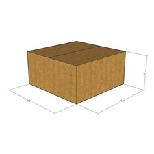 125 12x12x6 Kraft Brown Corrugated Shipping Boxes 32 ECT Single-Wall New