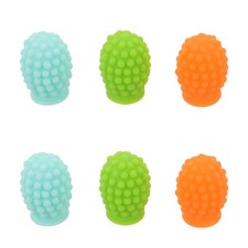 3 Pairs Drum Replacement Accessory Drumstick Tip Cover Mute Dampener End Covers