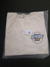 Keystone Light Beer Always Smooth Summer Promo T-Shirt, Tan Beige - Size Medium