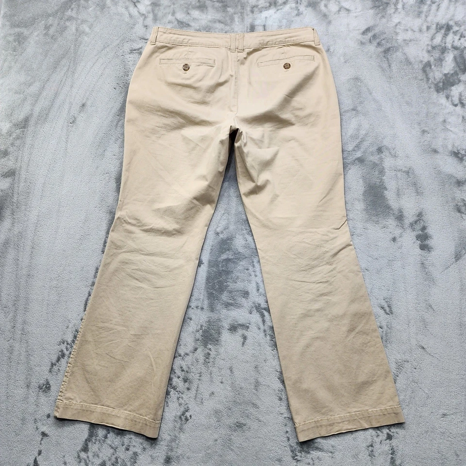 Old Navy Pants Womens 12 SHORT Tan Rolled Oats Perfect Khaki Flirt Stretch - Image 3 of 4