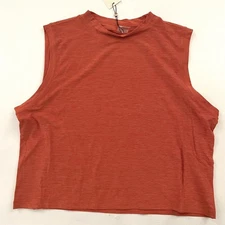 New Calia Lustralux Mockneck Tank Top Sweet Persimmon Orange XL