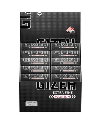 4x Gizeh Black Extra Fine Rolls Slim 5m lang Endlospapier Continuous Paper