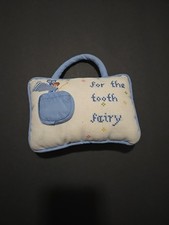 Tooth Fairy Pillow Blue And White Cross Stitched Fairy W Pocket Door Hanger