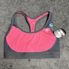 B1251 Champion Womens Medium Moderate Compression Sports Bra Melon Punch Workout