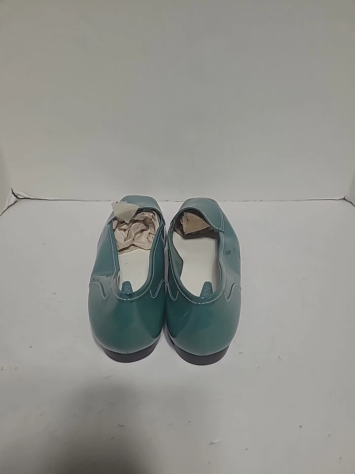 Mocasines planos sin cordones Enzo Angiolini verde azulado charol talla 9,5 M Foto 4 de 4