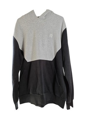 Reebok Herren Hoodie Pullover Größe Large Grube zu Grube 24'' schwarz und grau