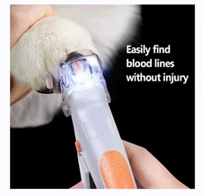Professional Pet Nail Clipper Scissors with LED Light Cat Dog Nail Clipper
