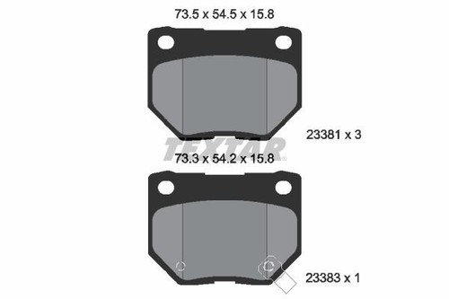 TEXTAR 2338102 Bremsbelagsatz, Scheibenbremse für SUBARU - Bild 1 von 1
