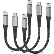 6 inch Short USB C to USB C Cables, 3 Pack USB C to C Fast Charging Cord Type C