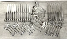 45 Asstd Pieces Onieda Community Brahms Stainless Steel Flatware  Steak Knives