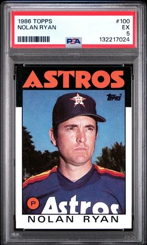 1986 Topps MLB Nolan Ryan PSA 5 EX #100 Houston Astros