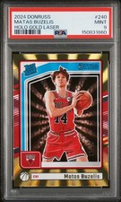 2024 PANINI DONRUSS HOLO GOLD LASER #240 MATAS BUZELIS 1/10 PSA 9