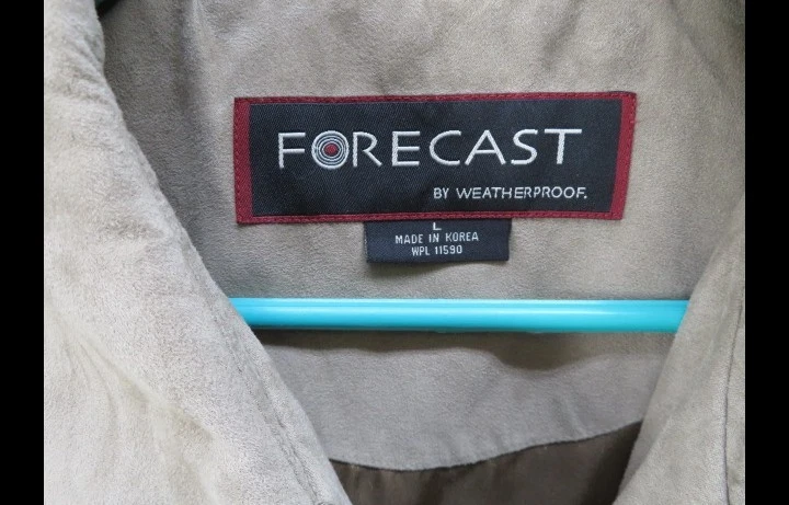 Chaqueta de microfibra Forecast By Weatherproof para hombre marrón imitación cuero talla grande Foto 3 de 3