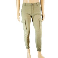 JACK & JONES Green Khaki Slim Fit Tapered Cargo Trousers W30 L32
