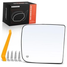 Right Passenger Side Upper Heated Mirror Glass with Backing Plate Compatible