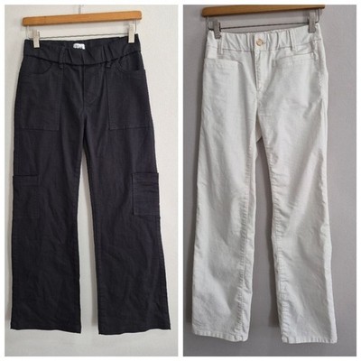 Bevy Flog Lot of 2 Pants Black NWOT Cargo and White Straight Size 24