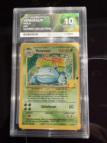 Venusaur Celebrations 25th Anniversary 15/102 Ace 10 Ace Label