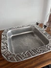 Vintage Wilton Armetale Hollowware “Jazz” Square Baking Dish Holds 8x8 Pyrex