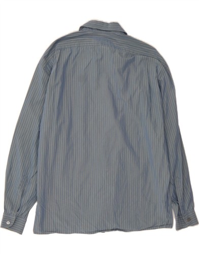 BYBLOS Mens Shirt Size 39 Medium Blue Striped Cotton AU01 - Picture 2 of 3