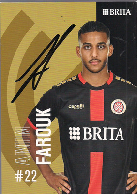 Autogramm Amin Farouk Fußballspieler SV Wehen-Wiesbaden Originalunterschrift