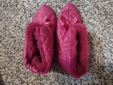 Dearfoam Women's Chintz Bootie Slippers Size M: Excellent used once 