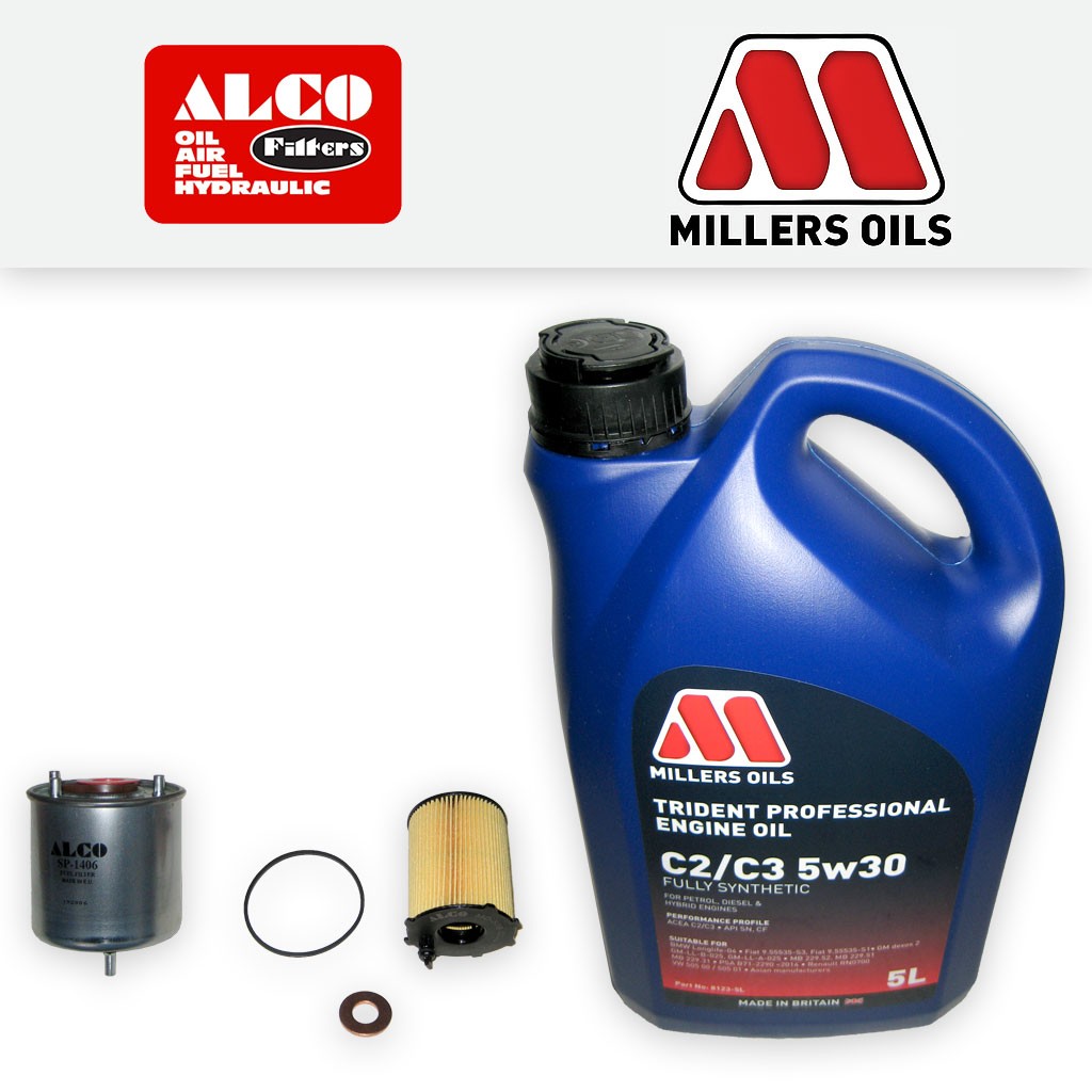 SERVICE KIT for PEUGEOT 208 1.6 HDI DV6C DV6D OIL FUEL FILTERS +OIL (2012-2015)