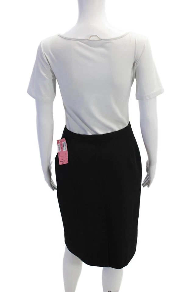 Vertigo Womens Zipper Fly Knee Length Pencil Skirt Black Size 6 - Image 3 of 4