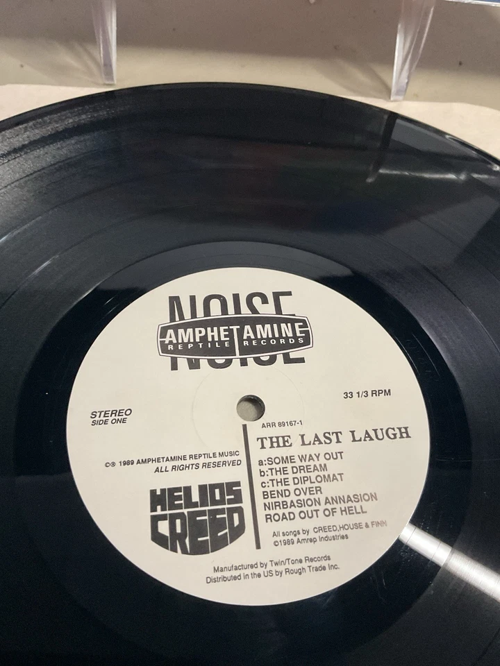 Helios Creed - The Last Laugh Vinyl 1989 Amphetamine Reptile A5 - Image 2 of 3