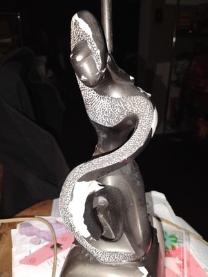 #ad #ad F.A.I.P. Frederic Weinberg esque Figure Lamp  damaged $374.99