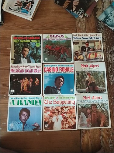 X9 Herb Alpert The Tijuana Brass Old Lot 45 RPM No Records Picture Sleeves Music