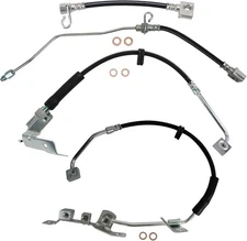  Front and Rear Brake Hose Set Compatible with 2002-2005 Dodge Ram 1500 BLA63998