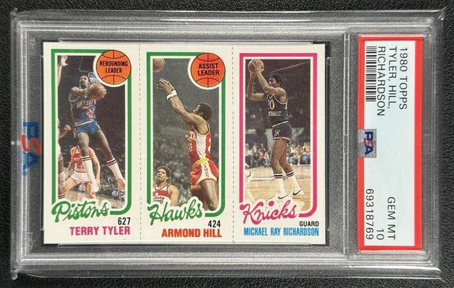 POP 9 TERRY TYLER ARMOND HILL MICHEAL RAY RICHARDSON PSA 10 1980-81 TOPPS RC 769
