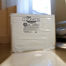1990s Vintage Huggies UltraTrim Sealed Diapers Display Collectible Hospital Prop