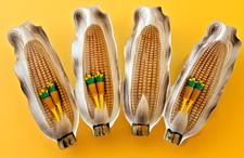 Set of 4 VTG Corn on the Cob Serving Dishes P...