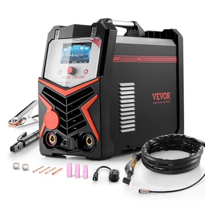 VEVOR WIG Schweißgerät 6-in-1 AC/DC Schweißgerät Pulse Spot MMA Stick IGBT LED