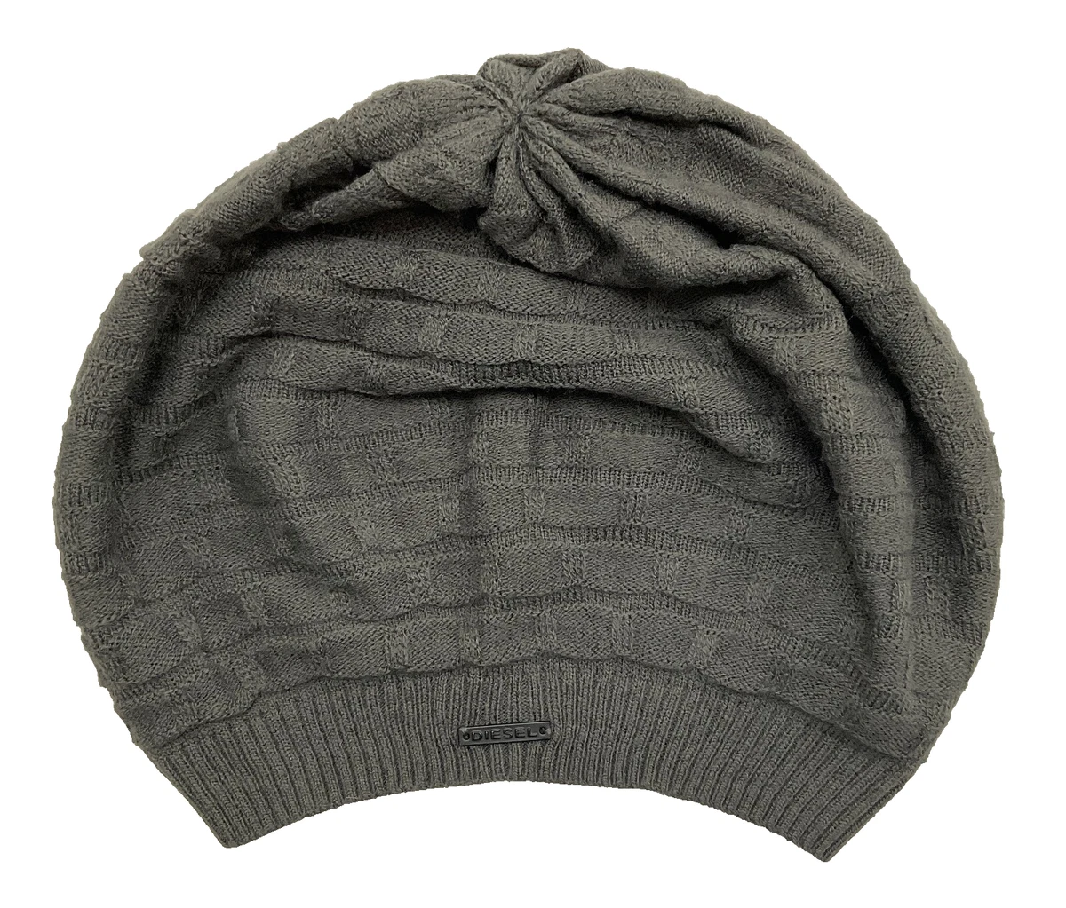 Y2K Diesel Striped Beanie Wool Alpaca Mohair Grunge Brown Green Earthy Knit Hat‎ Alpaca stripe hat – MHRstudio main image 2