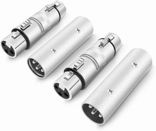 Xlr Adapter 4 Pack 2pair 2 Xlr Male To Male Connector  2 Xlr Female To Female