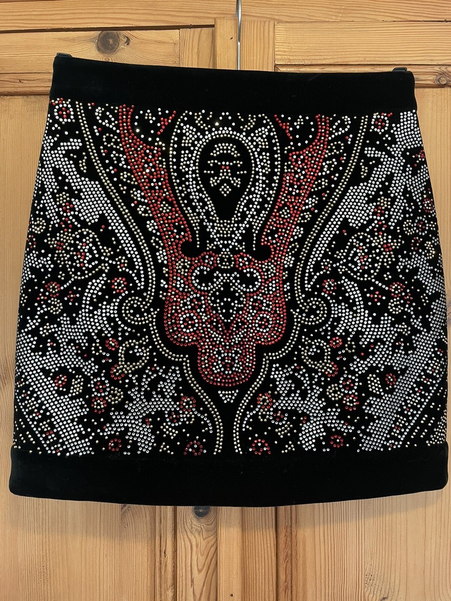 Balmain Mini Skirt Size (S) Embellished RRP £995 Brand New With