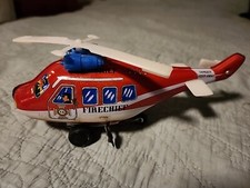Vintage Nomura Friction Helicopter Fire Chief - Made In Japan